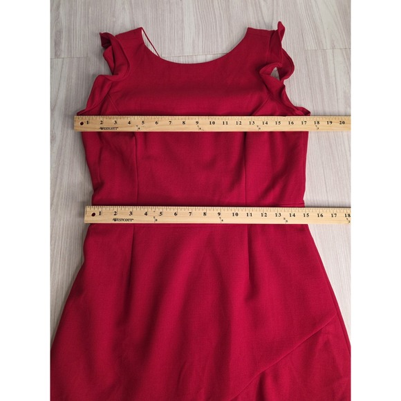 Brooks Brothers Red Fleece Women's Ruffle Trimmed Dress Size 8 Lined Career Chic - Picture 8 of 11